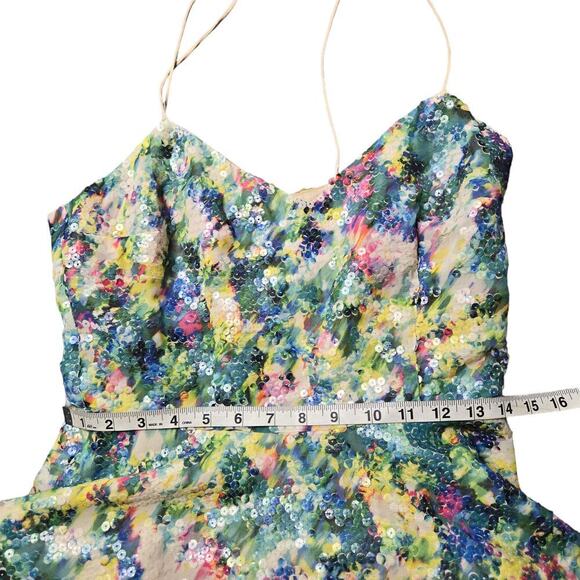 Tracy Reese Secret Garden Sequin Green Dress - Picture 4 of 9